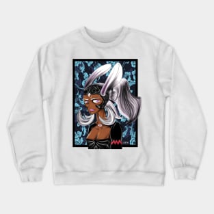 usagi fran the bunny warrior lady in pattern Crewneck Sweatshirt